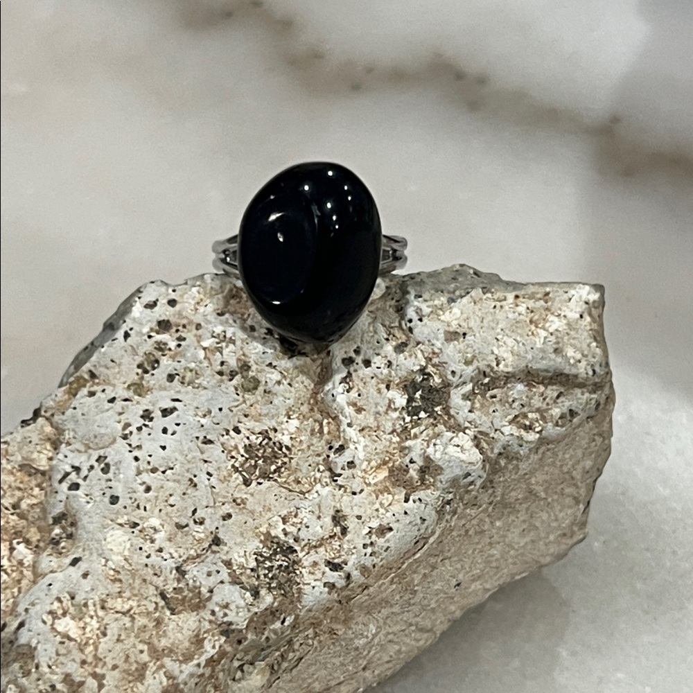 Black Onyx Stone Ring